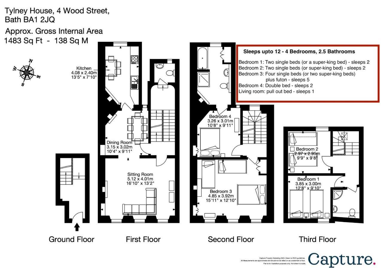 City Centre Stunning House-Roman Baths - 3Min Walk - 4 Bedrooms ภายนอก รูปภาพ